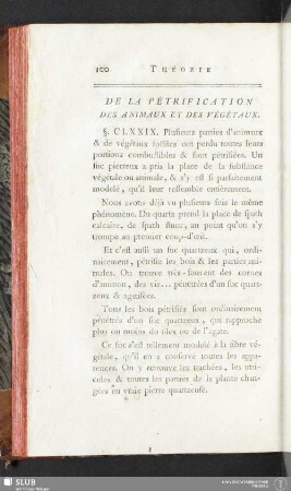 De la pétrification des animaux et des végétaux