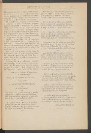 Crepúsculo : (De Longfellow)