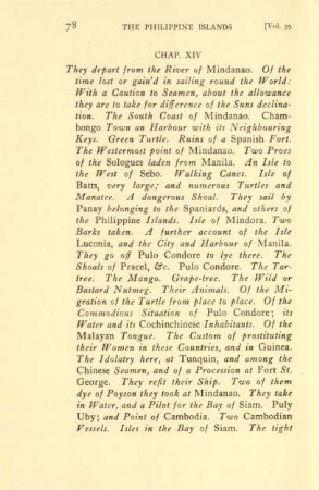 Chap. XIV. They depart the river of Mindanao ...