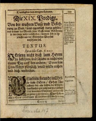 Die XIX. Predigt.