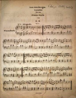 Aus den Bergen : Ländler für d. Pianoforte ; op. 43