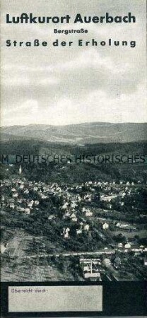 Reiseprospekt für Auerbach (Bergstraße)