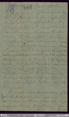 Eigenh. Brief von August Wilhelm von Schlegel an Friedrich Wilmans, Berlin, 13.03.1802