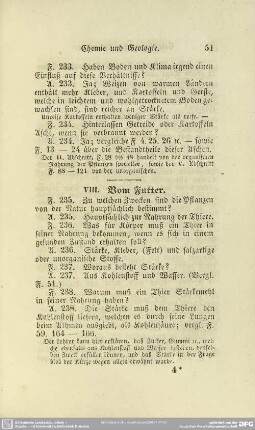 VIII. Vom Futter