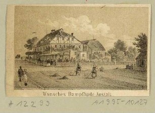 Wünsches Dampfbade-Anstalt in Ebersbach in der Oberlausitz, Ausschnitt aus einem Bilderbogen
