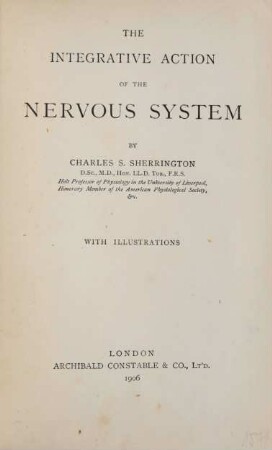 The integrative action of the nervous systems
