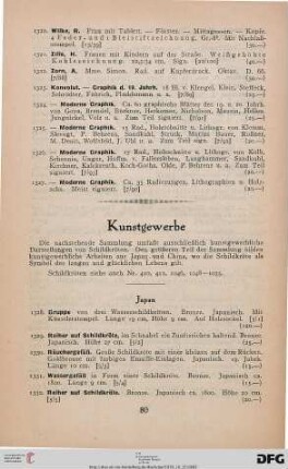 Kunstgewerbe (Nr. 1328-1420)