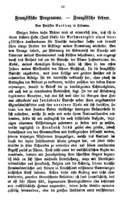 Französische Programme.-Französische Lehrer