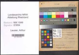 Entnazifizierung Arthur Leuner , geb. 07.11.1890 (Kaufmaennischer Angestellter)