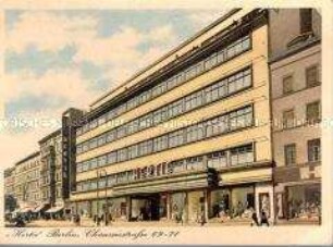Ansicht des Kaufhauses Hertie in der Berliner Chausseestraße