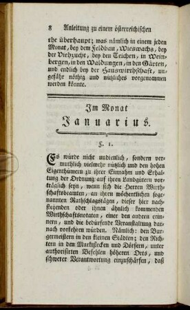 Im Monat Januarius.