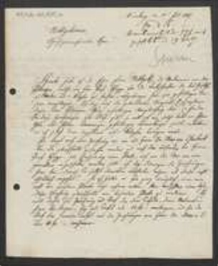Brief von Jacob Sturm an Unbekannt