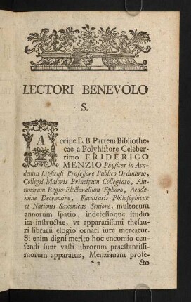 2r-3r, Lectori Benevolo S.