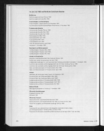 Im Juni/Juli 1982 veröffentlichte Statistische Berichte