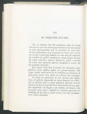 VII - El viejo del Batará