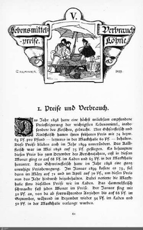 Lebensmittelpreise. Verbrauch. Löhne.