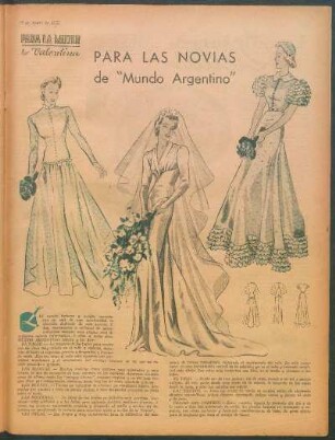 Para las novias de "Mundo Argentino" : Para la mujer
