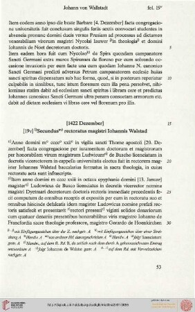 Johann von Wallstadt (1422/1423)
