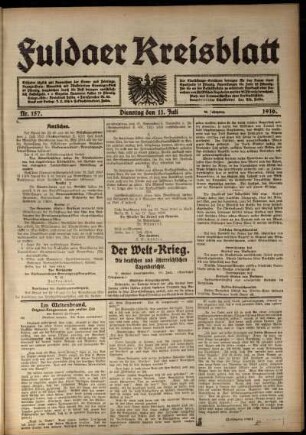 Ausgabe vom Dienstag, den 11. Juli 1916.
