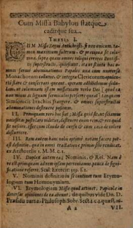 Collegii De Sacramentis Disputatio ..., Decima sexta. De Missa
