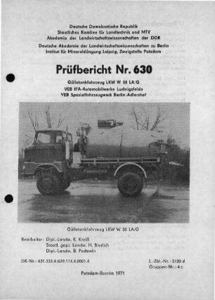 Gülletankfahrzeug LKW W 50 LA/G