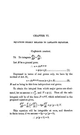 Chapter VI. Equations Nearly Related to Laplace's Equation.