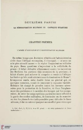 Deuxième partie: La réorganisation militaire de l'Afrique byzantine