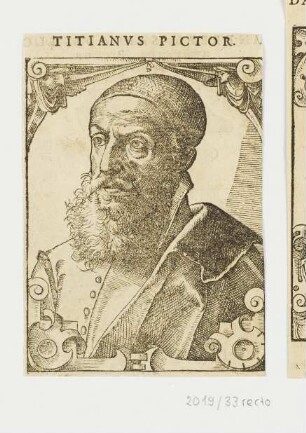 Bildnis Titian, Blatt aus: Nicolas Reusner, "Icones Sive Imagines vivae", Basel 1589
