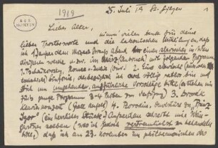 Nachlass von Hans Gal (1890-1987) – BSB Ana 414, A. Szell, George. Hans Gál Nachlass: Briefe und Karten von George Szell an Hans Gál - BSB Ana 414.A. Szell, George