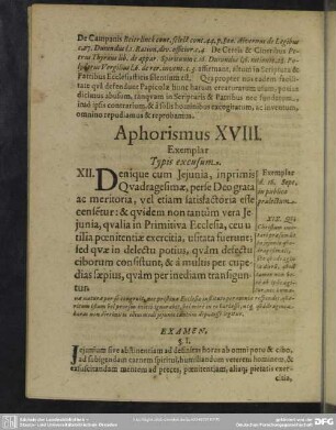 Aphorismus XVIII.