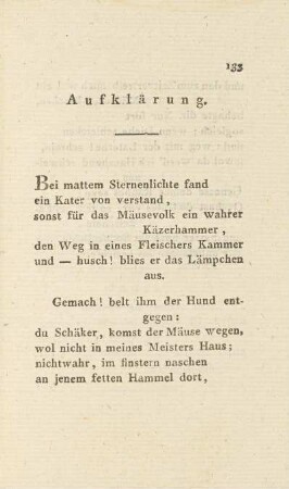 Aufklärung.
