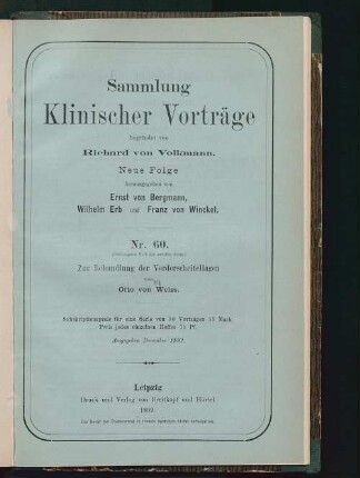 Zur Behandlung der Vorderscheitellagen