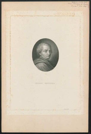 [Bildnis Cesare Bonesona de Beccaria]