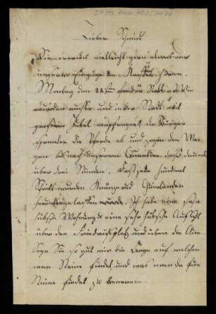 Brief von Friedrich Wilhelm (Hessen-Kassel, Kurfürst) an Johann Marius Friedrich Schmidt
