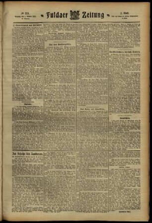 Zweite Ausgabe vom Dienstag, den 01. Oktober 1912.
