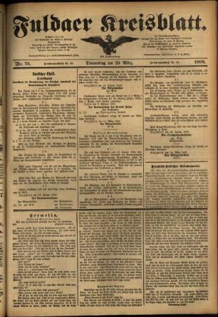 Ausgabe vom Donnerstag, den 29. März 1906.