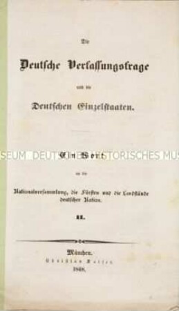 Stellungnahme zur Verfassungsfrage