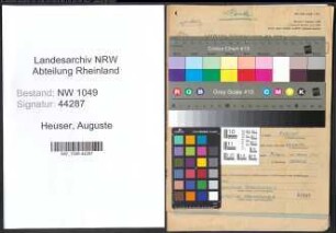 Entnazifizierung Auguste Heuser , geb. 03.03.1889 ()