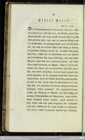 Elfter Brief. Den 9ten Julius