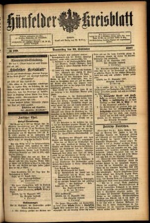 Ausgabe vom Donnerstag, den 23. September 1897.