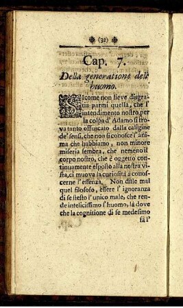 Cap. 7. Della generatione dell' huomo.