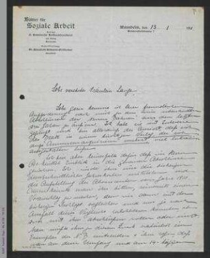 Brief von Elisabeth Altmann-Gottheiner an Helene Lange