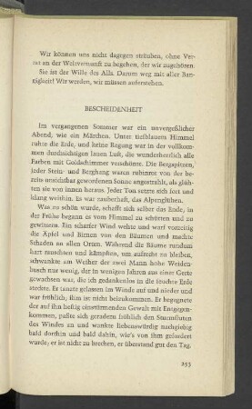 Bescheidenheit
