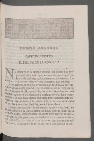 Capítulo primero - El delirio de la revancha