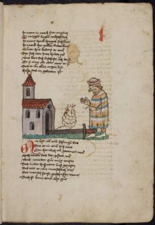 Hausherr, abgelegtes Schwert und verwundete Schlange; (Von der verwundeten Schlange, Kapitel XXXIV nach Pfeiffer)