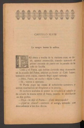 Capítulo XLVIII - La sangre borra la saliva.
