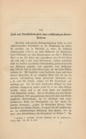 VIII. Ziele und Durchführbarkeit einer vollständigen Steuer-Reform