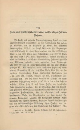 VIII. Ziele und Durchführbarkeit einer vollständigen Steuer-Reform