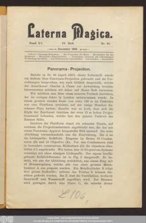 Band XV. IV. Heft. Nr. 60. Dezember 1899.