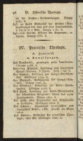 IV. Practische Theologie